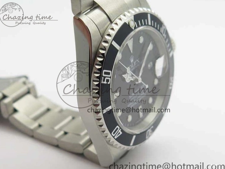 SH3135 Rehaut Black On Edition 16610 SS 1:1 Bracelet LN No Best JF Engraving Submariner 0331